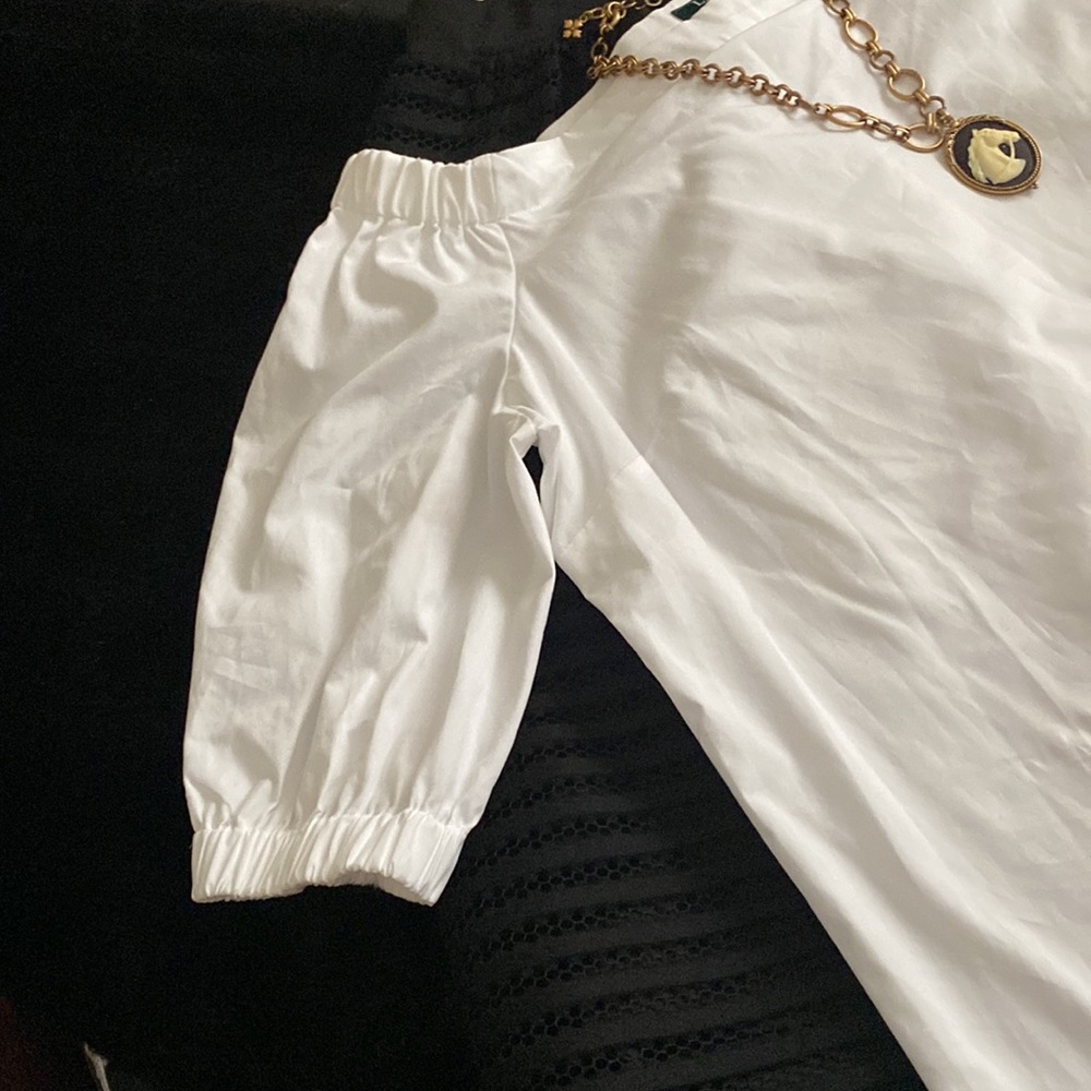 Beautiful Not Basic White Top By Ralph Lauren! - image 2